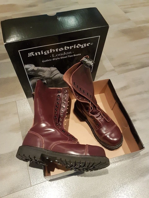 14 HOLE EYE size Cherry Red Ranger boots skinhead skin Oi