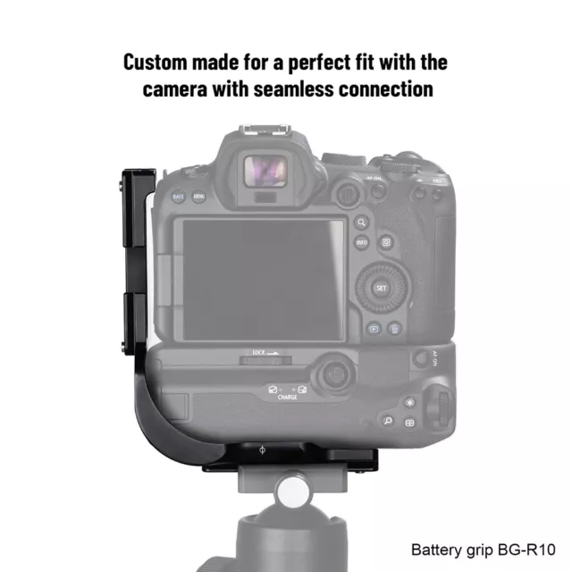 Sunwayfoto staffa L per Canon EOS R5/R6 con impugnatura batteria BG-R10 Arca Swiss NUOVA