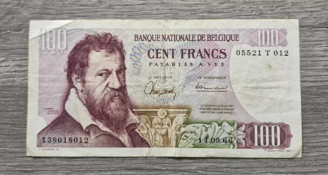 billet belgique 100 frs