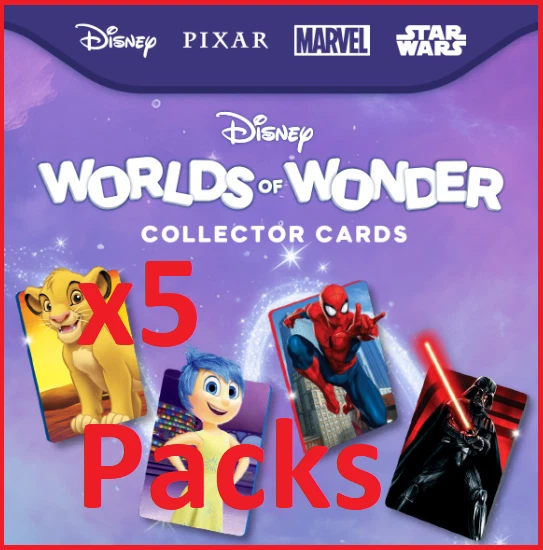WOOLWORTHS DISNEY 2024 WORLDS OF WONDERS 5 COLLECTOR CARD TRADING PACKS NEW 22.88 PicClick AU