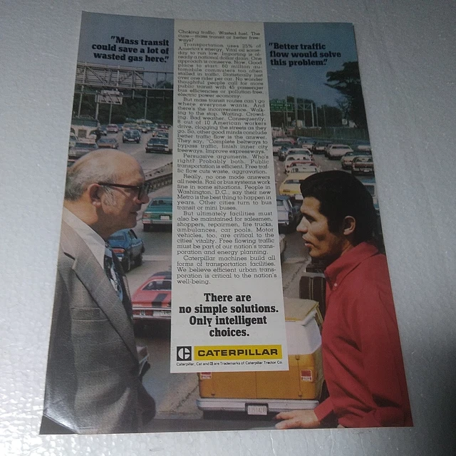 Catepillar Print Advertisement 1970s OR PICK ANY 3 ADS FOR $24! 6.5x10" CAT