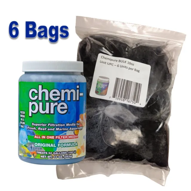 Boyd Enterprises Chemi Pure en Vrac 296ml (6 Paquet) Aquarium Filtre Média Sacs