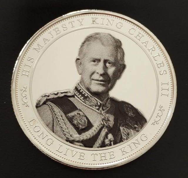 King Charles III coronation silver plated PROOFcoin 2023