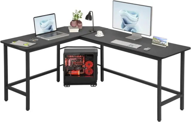 Computer Desk Gaming Desk Office L Shaped Desk PC Wood Home Large Work Space Cor