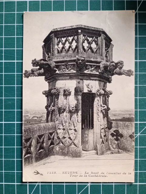 xf219 CPA circa 1920 Nevers - Cathedral Tower High Staircase