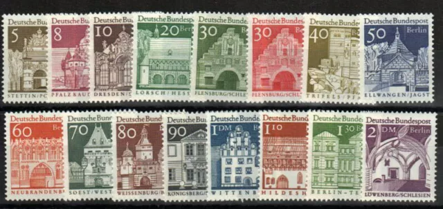 Germany Berlin (9N) Stamp 235-250  - German buildings definitive