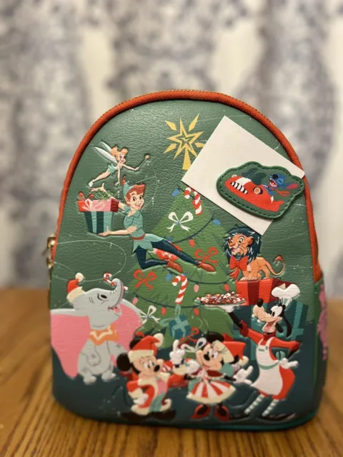 New Disney Parks Loungefly Christmas Holiday Backpack Mickey Minnie & Friends!