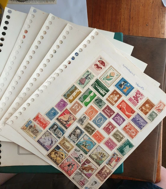World stamps on PAGES, mixed Countries, Unchecked.