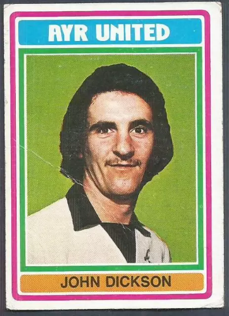 Topps 1976 Scottish Footballers #112-Ayr United-St Mirren-John Dickson