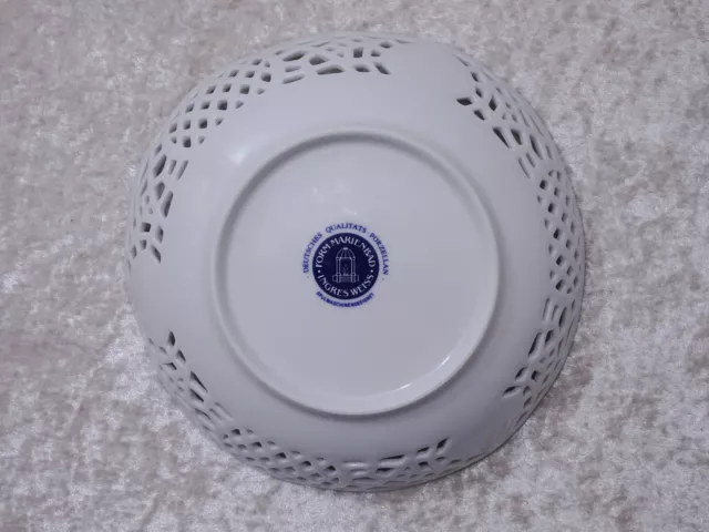 Ingress Blanco Forma Marienbad Tazón de Porcelana Patrón Cebolla Vintage - 19 CM 3