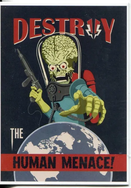 Mars Attacks Invasion Parallel Graffiti Embossed Join The Fight Chase Card #1