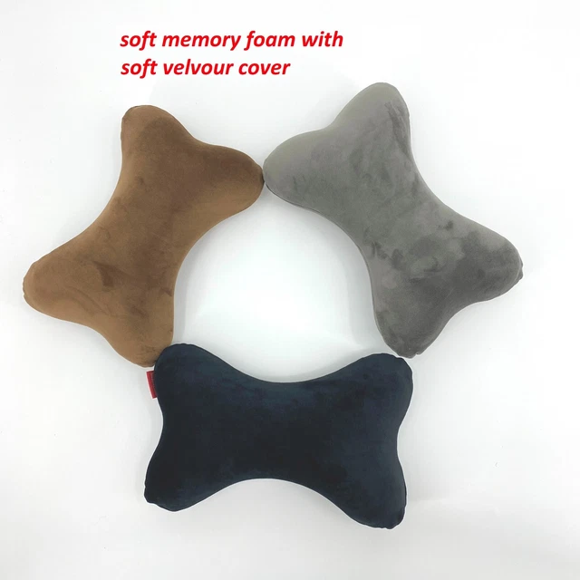 Soft Dog Bone Shape Memory Foam Car Neck Pillow Head Rest Travel Trip