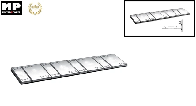 Masses D'équilibrage Adhésives Norton - 60g (4x5g + 4x10g) - Pour Jantes Auto/moto