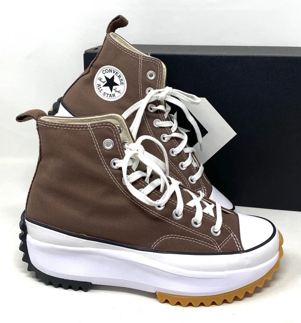 CONVERSE RUN STAR Hike Platform Shoes Women's Brown Canvas High