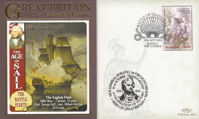 (134040) Battle of Trafalgar Gambia Benham Cover 2008