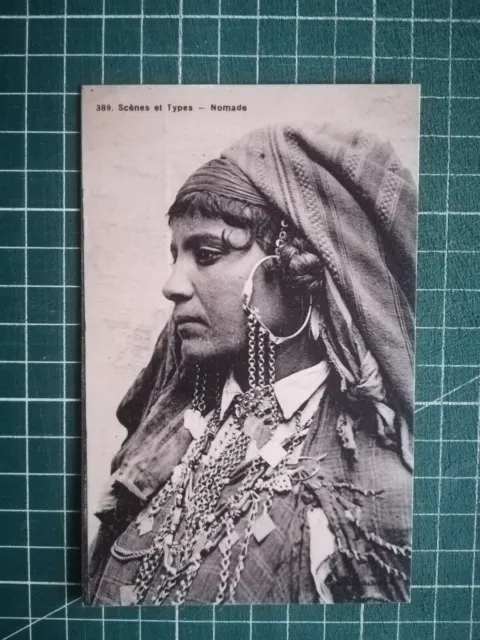 TN013 CPA BE circa 1940 Algérie - scène et type - femme nomade