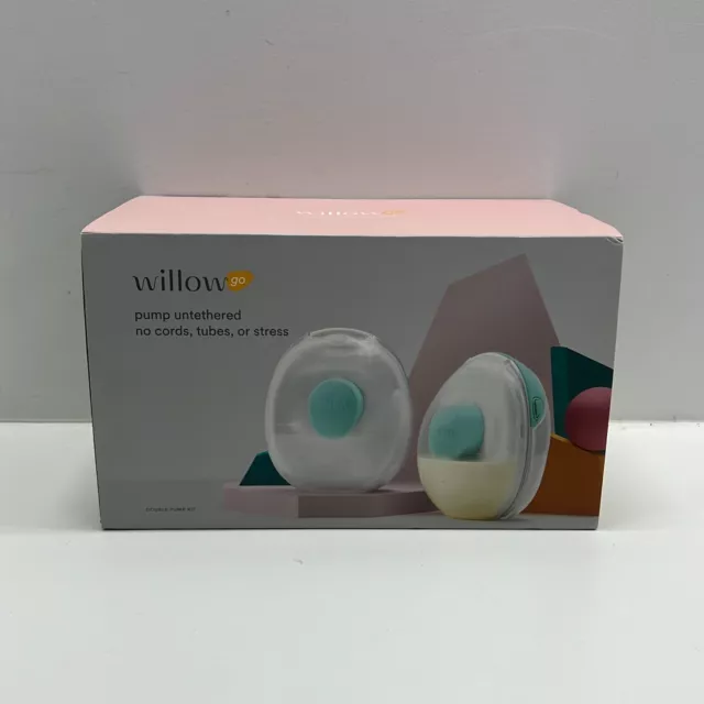 Willow Go Untethered No Cords Hand Free Wearable Breast Pump Kit Open Box