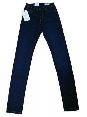Alan Cross Jeans pour Femmes Alan N497-106 Haut Taille Skinny Noir Stretch 
