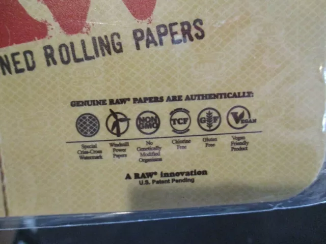 RAW Natural Unrefined Rolling Papers mini Magnetic Tray Cover 7x5" NIP 2