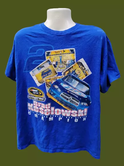 NASCAR T Shirt Large Cotton Brad Keselowski Sprint Cup Series Champion 2012