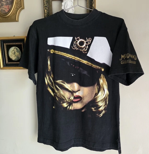 VINTAGE 90S MADONNA The Girlie Show Tour Sailor Concert Tee RARE 