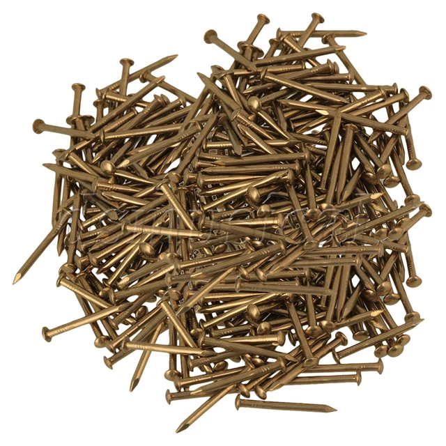 300pcs 18mm Round Head Antique Copper Furniture Miniature Nail Brass