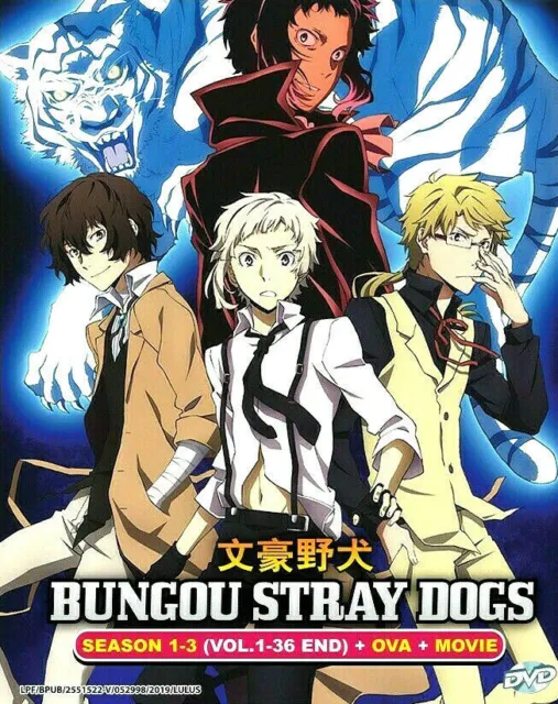 DVD Anime Bungou Stray Dogs Season 1-3 (Vol1-36 End) +OVA + Movie English Dubbed