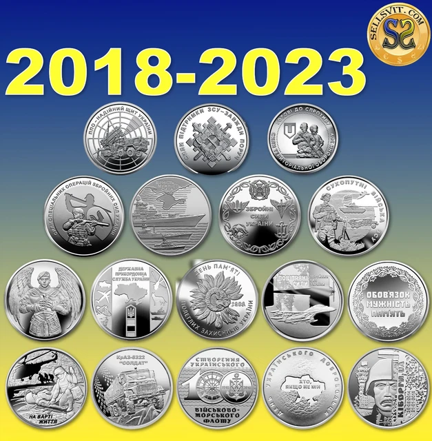 SET 17x Coins Ukraine 10 Hryven SET DEDICATED TO THE ARMED FORCES FREE SHIPPING