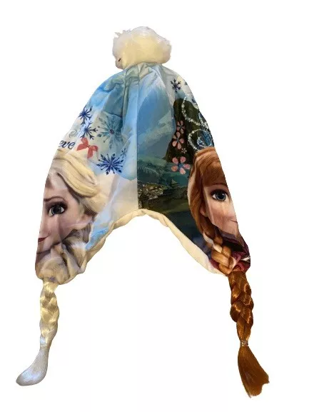 Kinder Mütze Disney Wintermütze Mädchen Anna Elsa Eiskönigin Frozen Skimütze 2