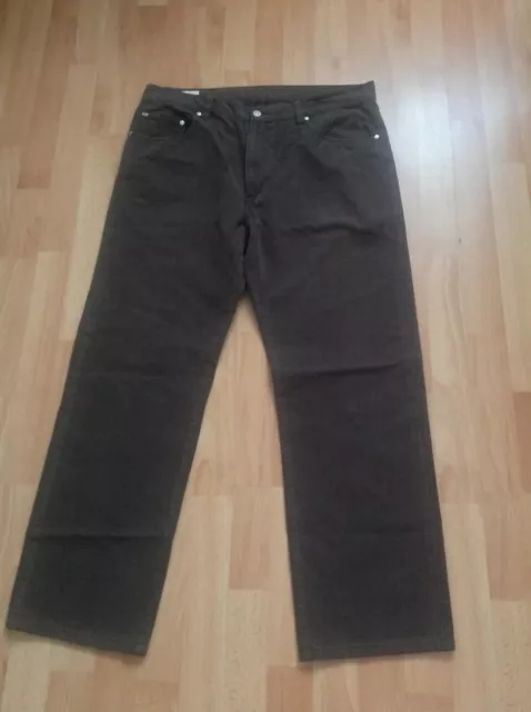 pantalon de marque "LACOSTE" brun logo ceinture arrière 4 poches T46 TBE