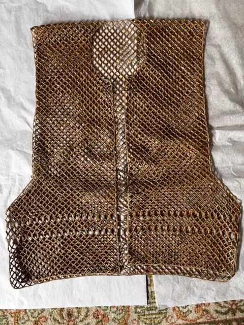 Fine and Rare Chinese Bamboo/Reed Vest Worn Under the Robe Collector Piece Rare