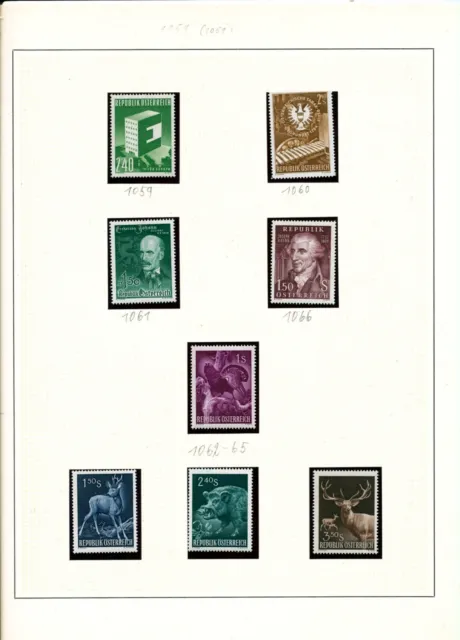 Österreich Postfrische Marken 1959 - 1983 Michel Nr. 1059-1762