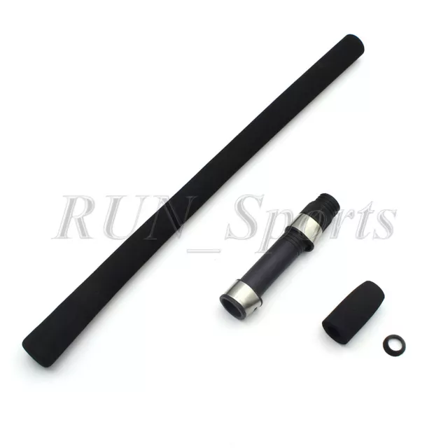 DIY Custom Spinning Rod Building Repair Black EVA Handle Grip and Reel Seat