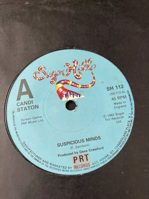 Candi Staton - Suspicious Minds-- 7” Prt Vinyl Single - Northern Soul - Ex++++