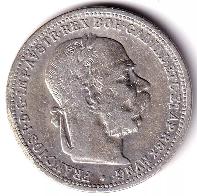 AV-VD Österreich 1903 1 Krone Corona Franz Joseph I. 835er Silber  CC1-3