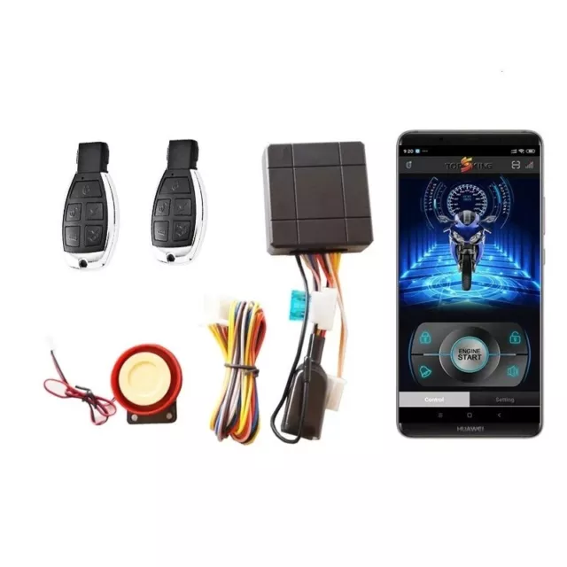 Keyless Motorcycle Alarm System Mobile APP Remote Control  Electric Engine Lock