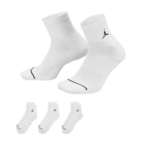 Nike Ankle Socks. Jordan Jump-man Logo. Pack of 3. M/ L. Unisex. Sneakerhead.