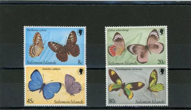 Solomon Islands 1980 Butterflies Scott# 431-4 Mint LH