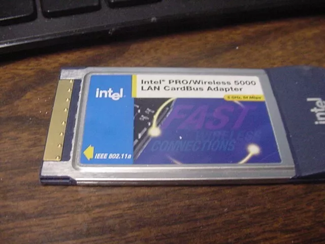 Intel PRO/Wireless 5000 LAN Cardbus NoteBook Adapter Card 802.11a WiFi WCB5000