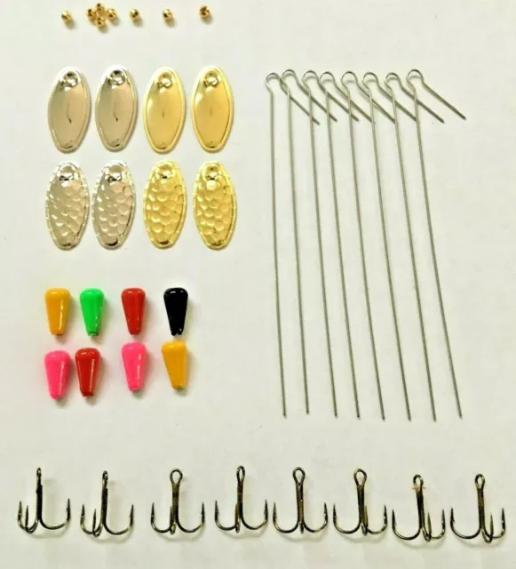 40 PCS INLINE Spinner Making Kit Trout Crappie Bass Spinners DIY 1/4 OZ  Lure $11.75 - PicClick