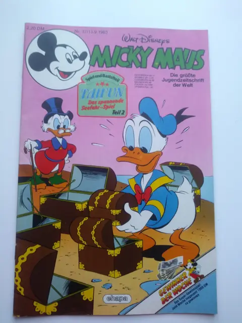 Micky Maus von 1983 Nr. 37 mit Schnipp + Beilage