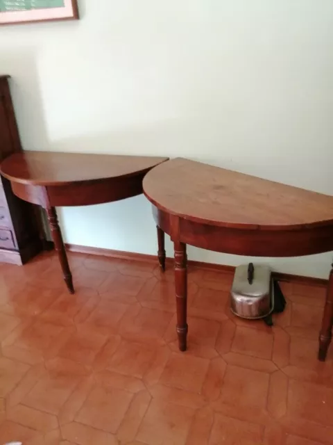 console antica tavolo tondo Luigi Filippo noce
