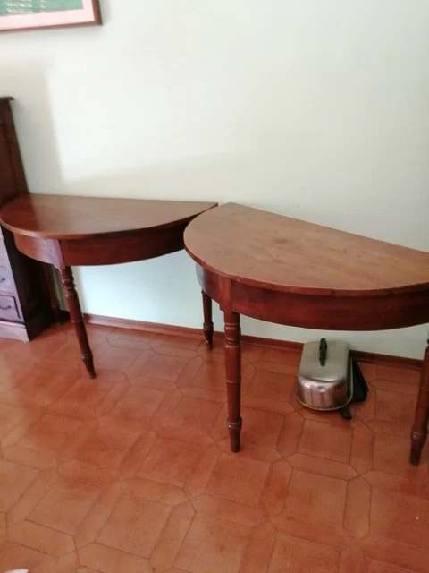 console antica tavolo tondo Luigi Filippo noce