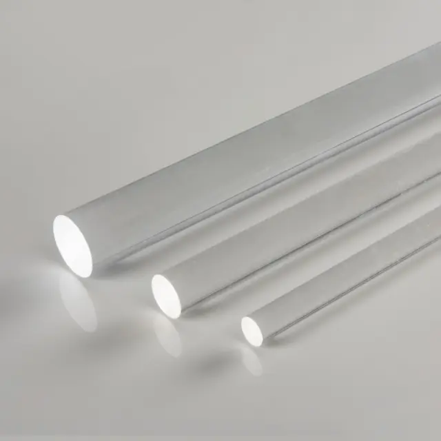 Clear Acrylic Perspex Rod - Select Sizes - Free Tracked Shipping!
