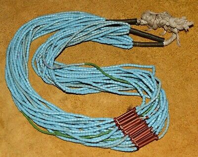 Antique African Hausa-Fulani Tribe Multiple Strand Glass Beaded Necklace Nigeria