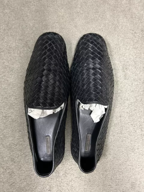 RARE - Bottega Veneta Intrecciato Slip-On Leather Loafer Black EU43.5 - US 10.5 2