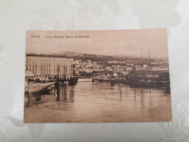 Cartolina Panoramica Di Fiume Porto Nazario Sauro Ex Baross  Viaggiata Del 1927
