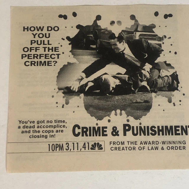 Crime And Punishment Print Ad Advertisement Pa7