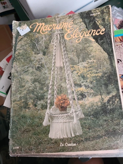 Macrame Elegance La Creation 1976 diseños vintage