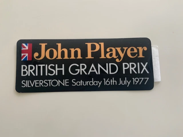 John Player Adesivo Gran Premio di Gran Bretagna 1977 F1